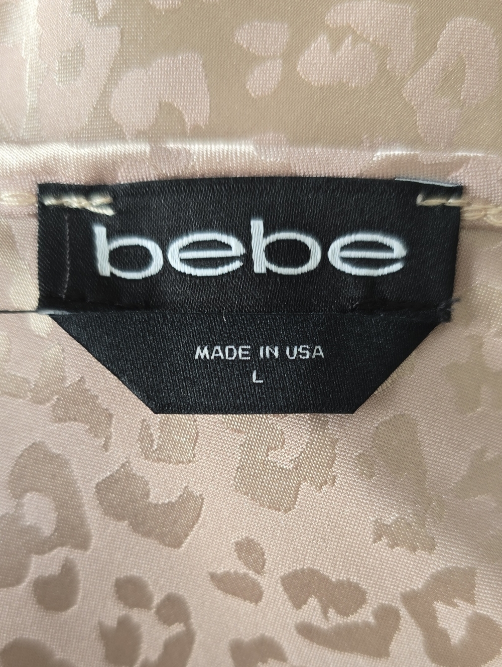 NEW Bebe Blush Satin Leopard Jacquard Cowl Midi Dress - Picture 7 of 8